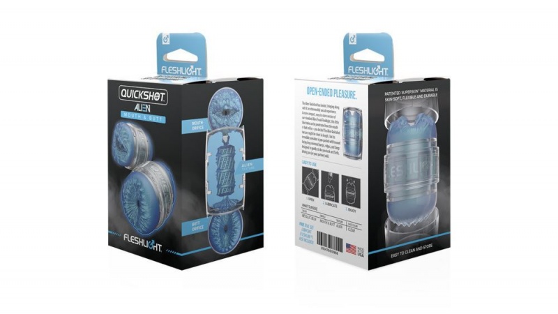 Fleshlight Quickshot Alien Butt/Mouth - Metallic Blue Freaks Male Masturbators | PHILIPPINES 9531NLI